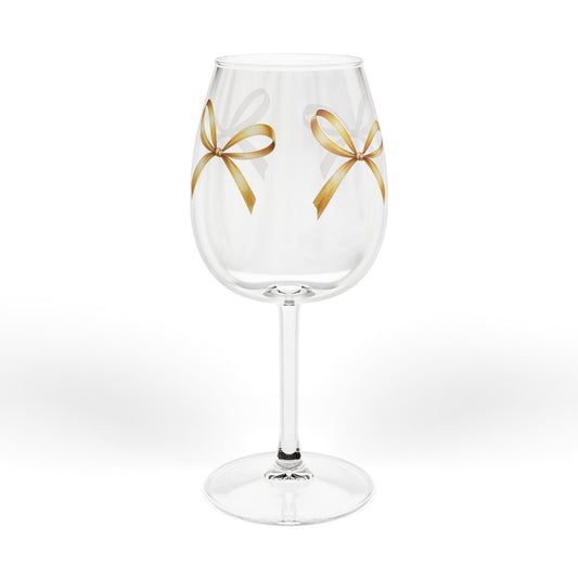 12oz Christmas Wine Glass — Snowman & Snow Globe Holiday Glassware