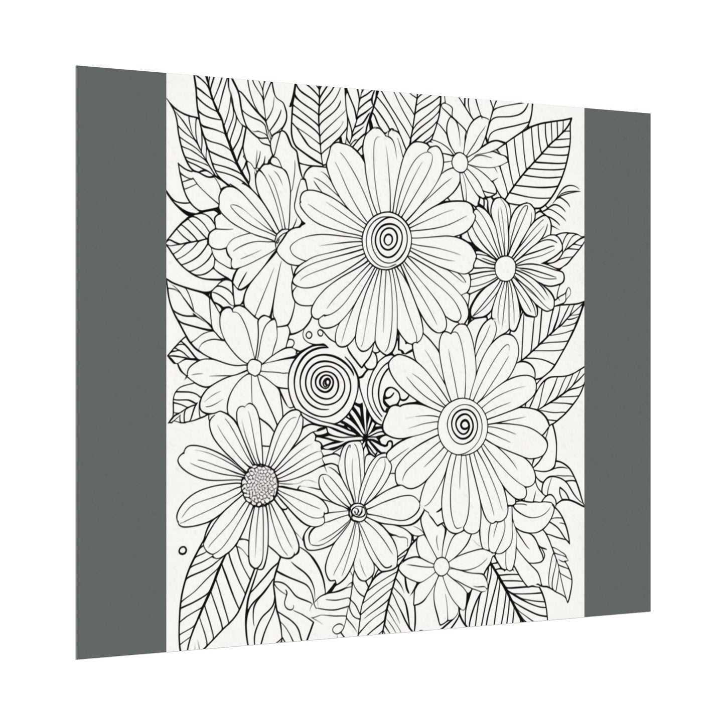 COLOR IT YOURSELF  Line Art Poster — Textured Matte Print