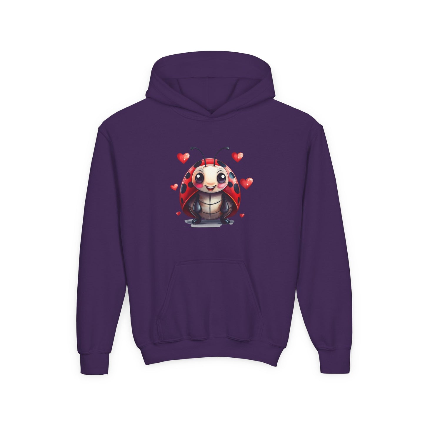 Cute Ladybug with Hearts Hoodie | Kids Valentine Sweatshirt