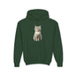 Kids Cat Hoodie – Cute Sitting Kitten Youth Hooded Sweatshirt