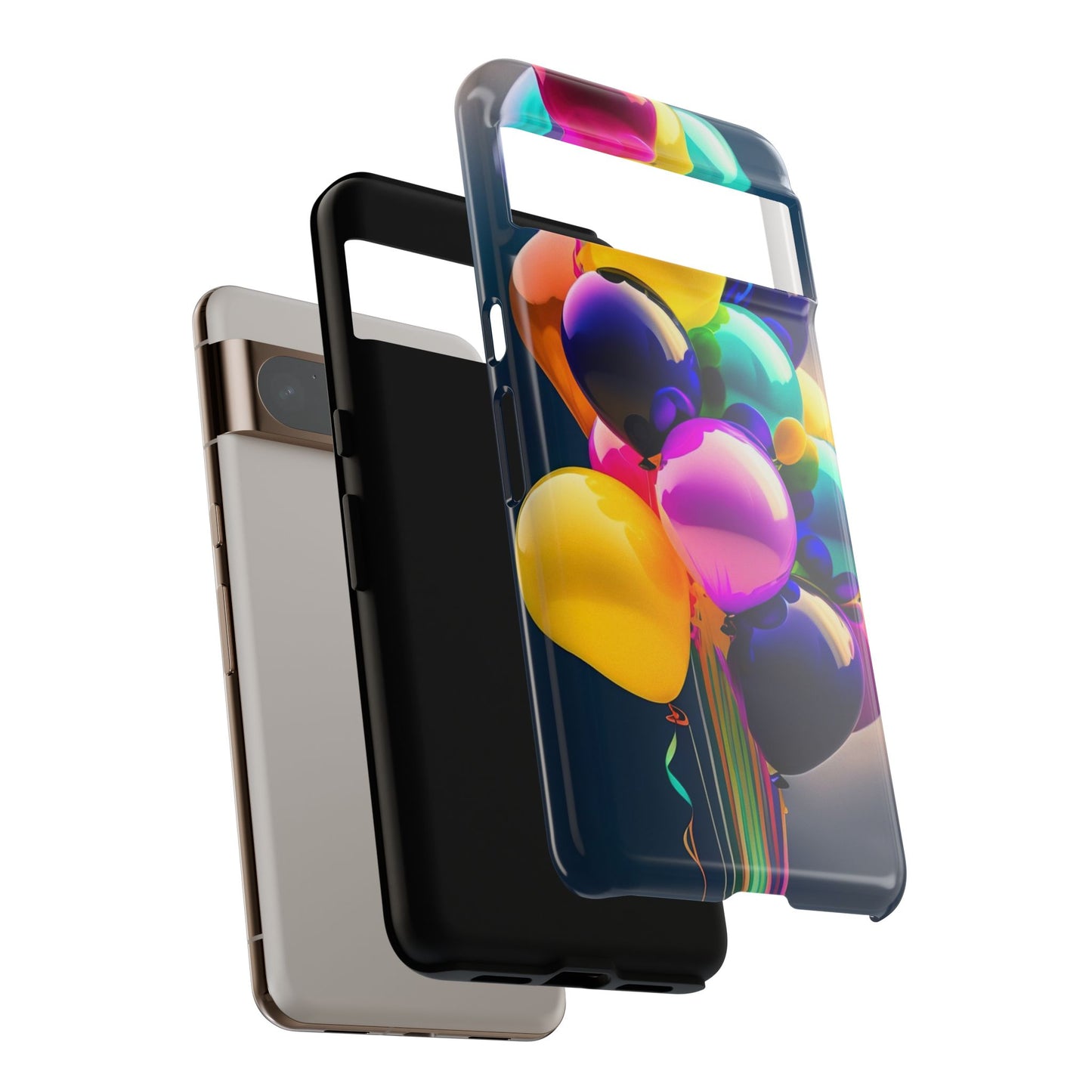 Colorful Balloon Tough Phone Case — Vibrant Party Balloons Protective Cover
