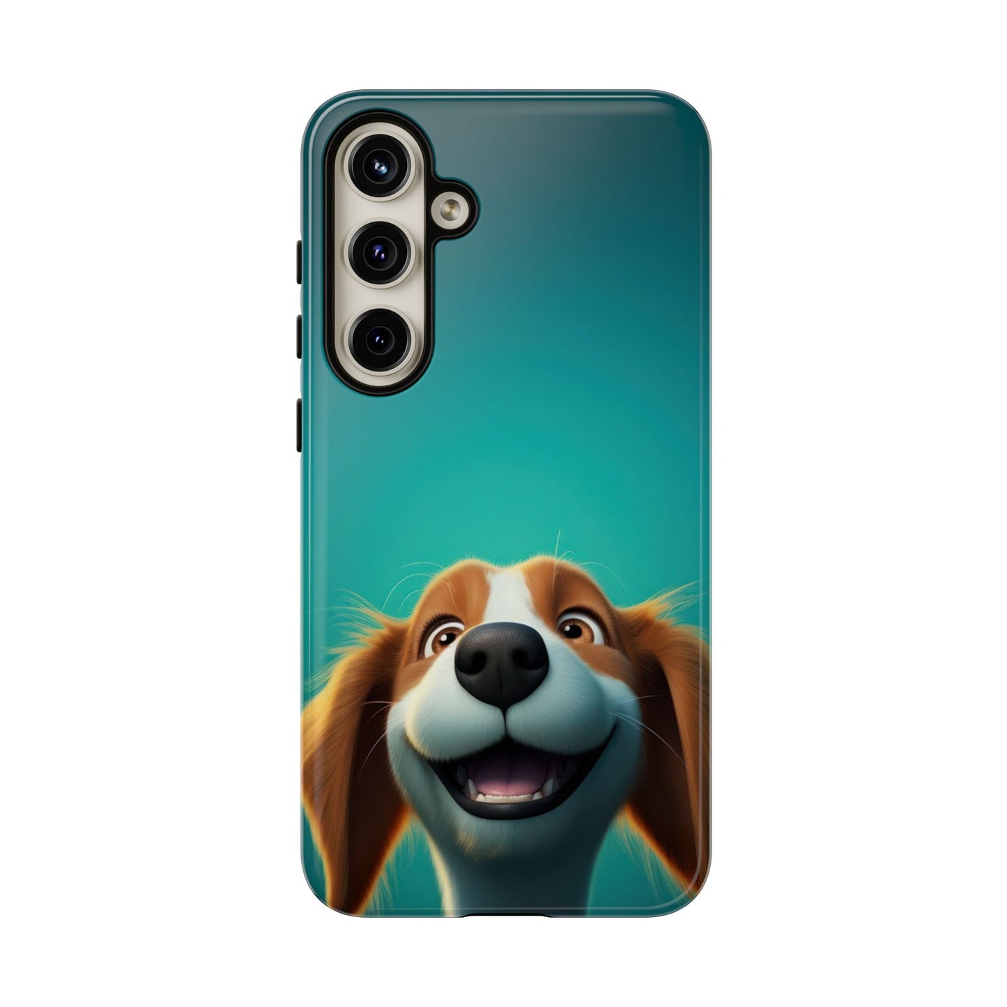 Happy Dog Phone Case — Cute Cartoon Puppy Protective Phone Cover