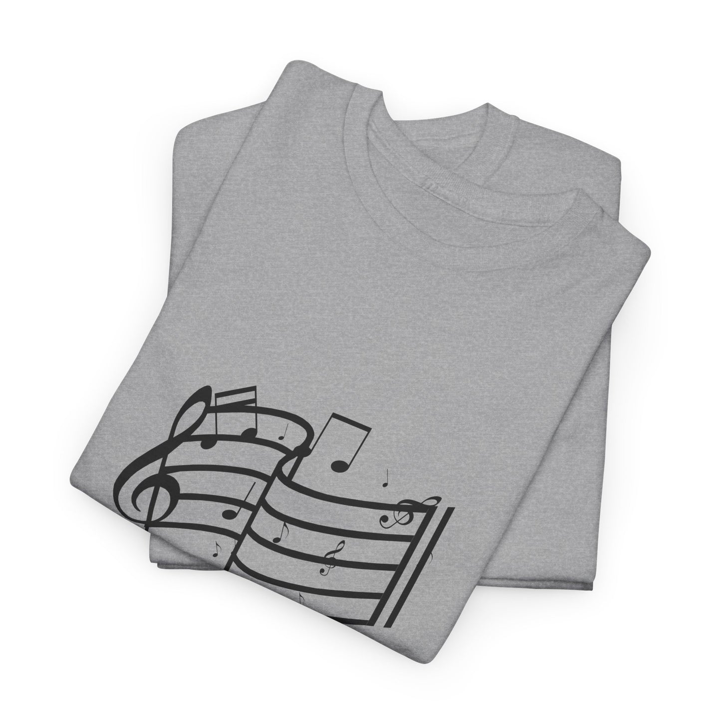 Music Notes T‑Shirt — Minimalist Sheet Music Tee for Musicians & Music Lovers