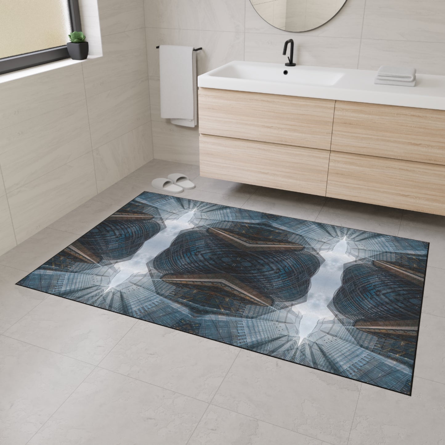 Industrial Urban Pattern Floor Mat — Heavy Duty Entry Rug