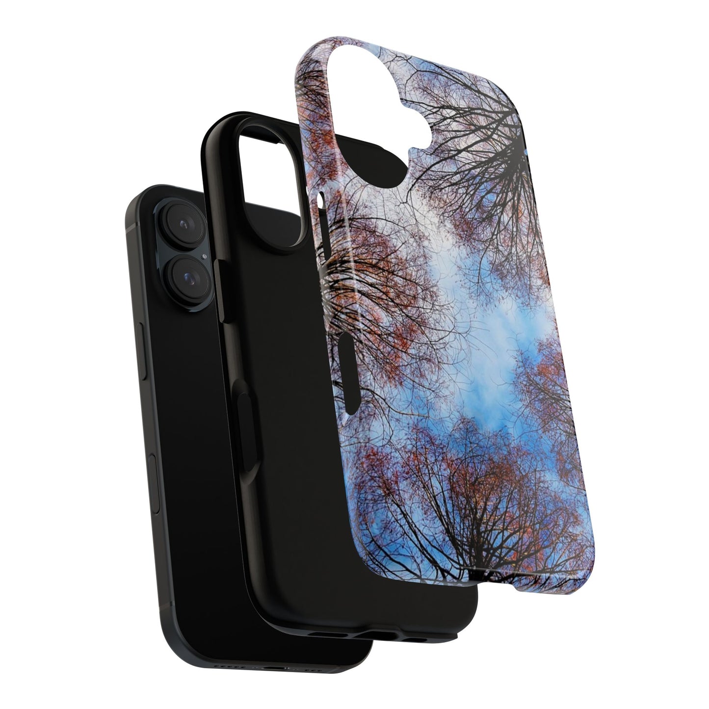 Skyward Trees Phone Case — Nature Forest Canopy Protective Tough Case