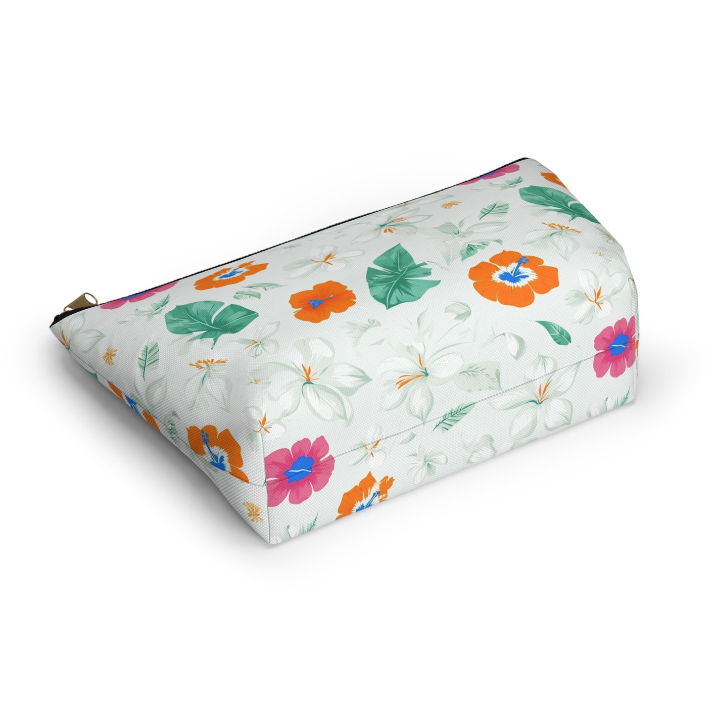 Floral Tropical Accessory Pouch — T‑Bottom Cosmetic Bag