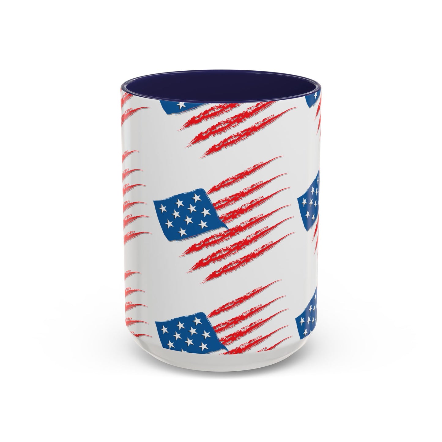 Patriotic Accent Coffee Mug | USA Flag Design