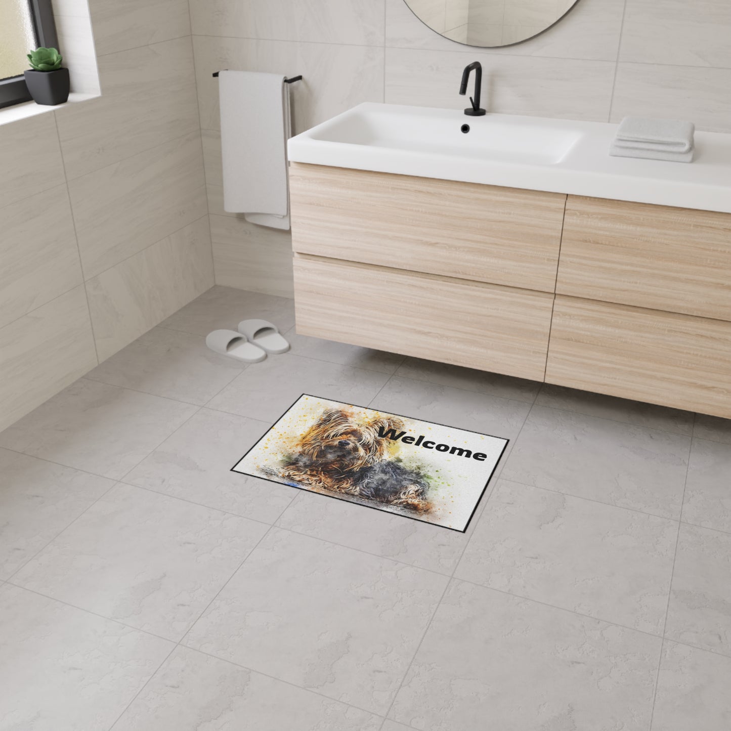 Yorkshire Terrier Welcome Floor Mat — Heavy Duty Non-Slip Doormat