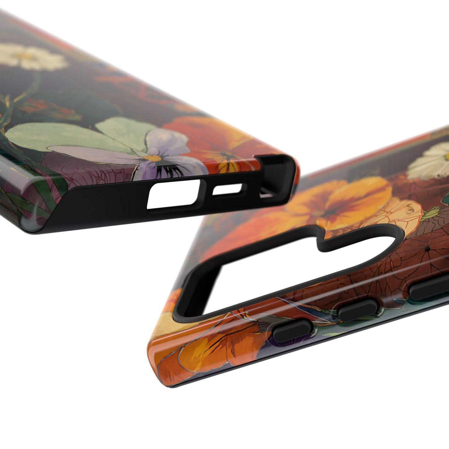 Floral Pansy Tough Phone Case — Vintage Botanical Protection