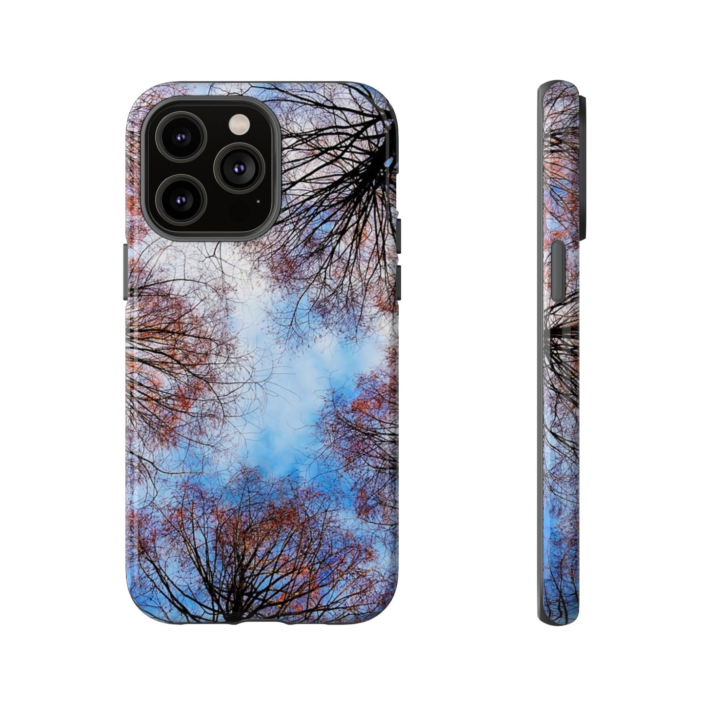 Skyward Trees Phone Case — Nature Forest Canopy Protective Tough Case