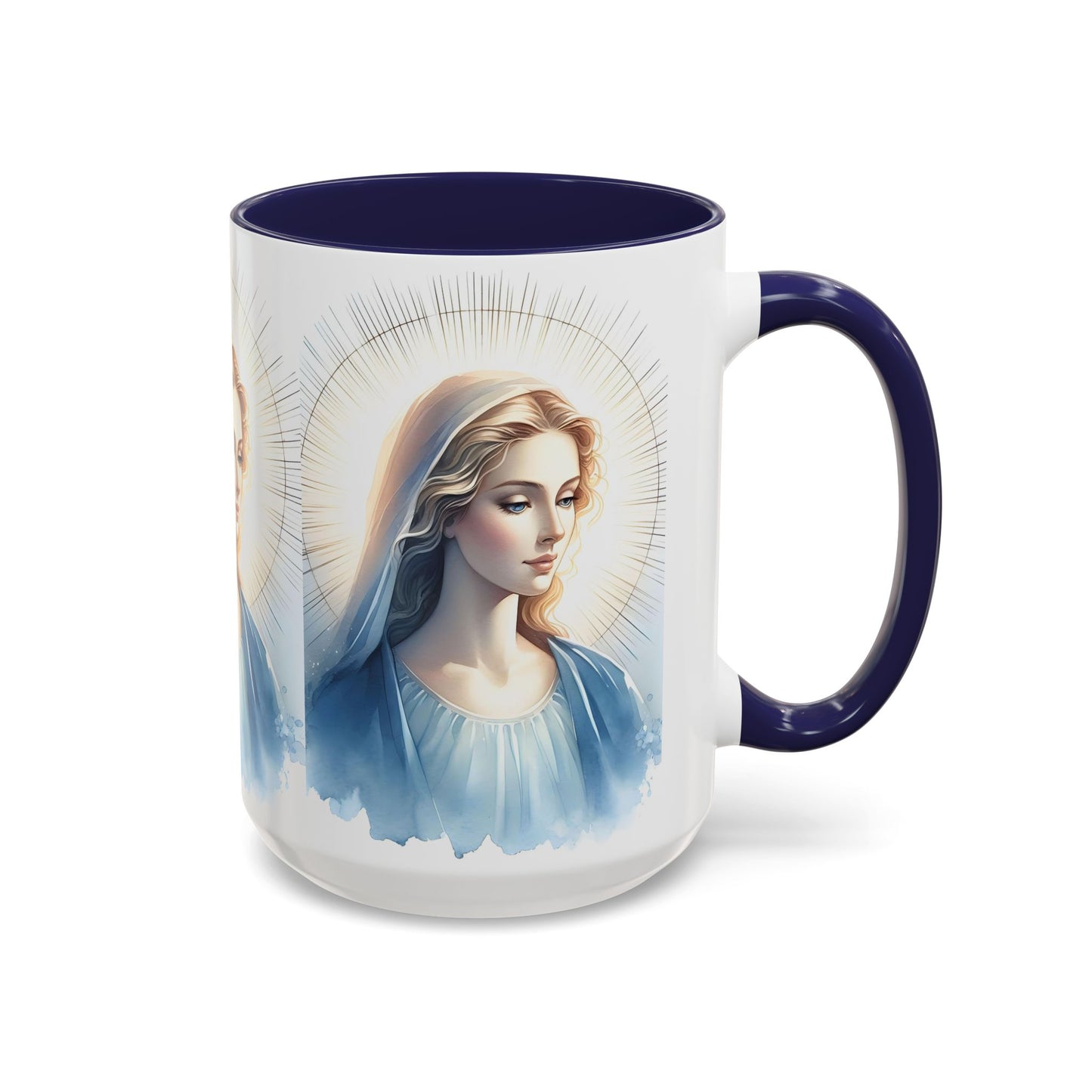 Serene Virgin Mary Accent Coffee Mug