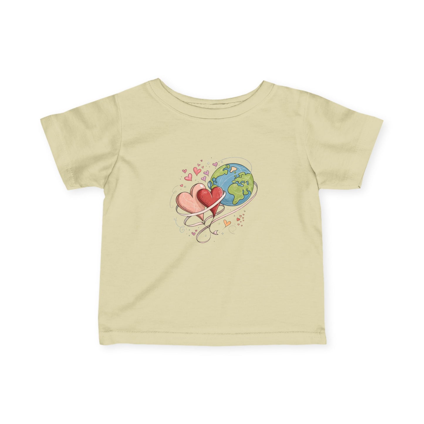 Infant Tee — "Love the Earth" Heart & Globe Baby Shirt