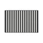 Black & White Striped Heavy Duty Floor Mat — Durable Entrance Rug for Home, Office & Garage