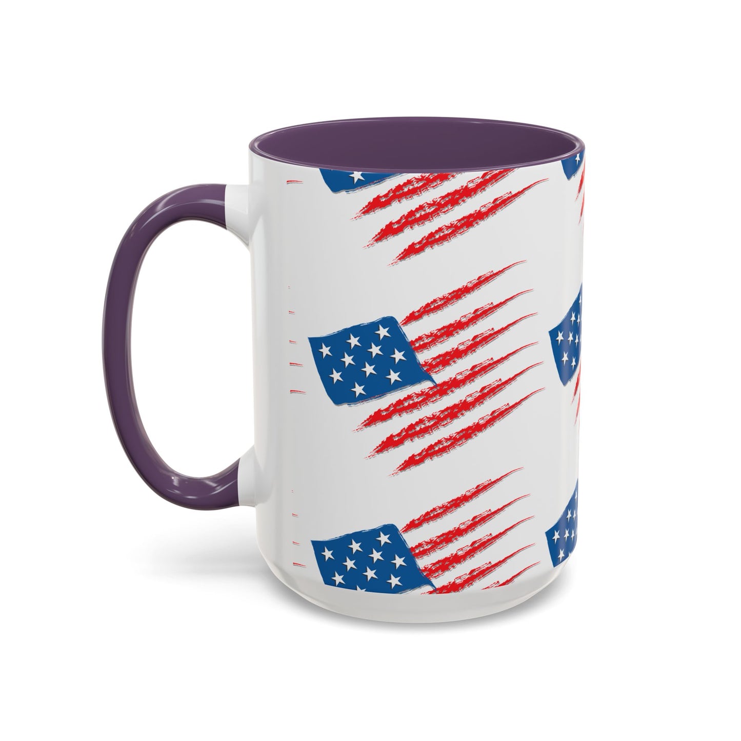 Patriotic Accent Coffee Mug | USA Flag Design