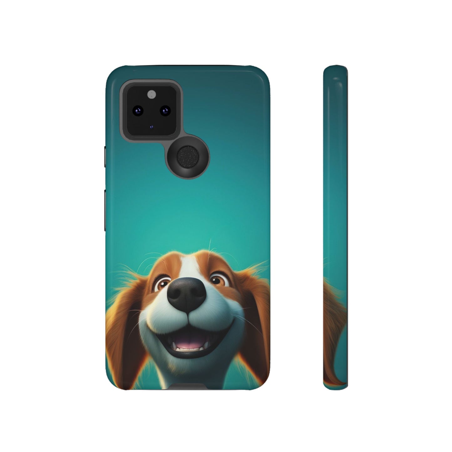 Happy Dog Phone Case — Cute Cartoon Puppy Protective Phone Cover