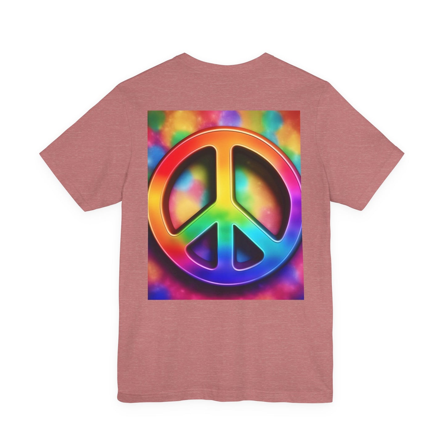 Peace Sign Tie-Dye Tee — Rainbow Hippie Peace Symbol T-Shirt