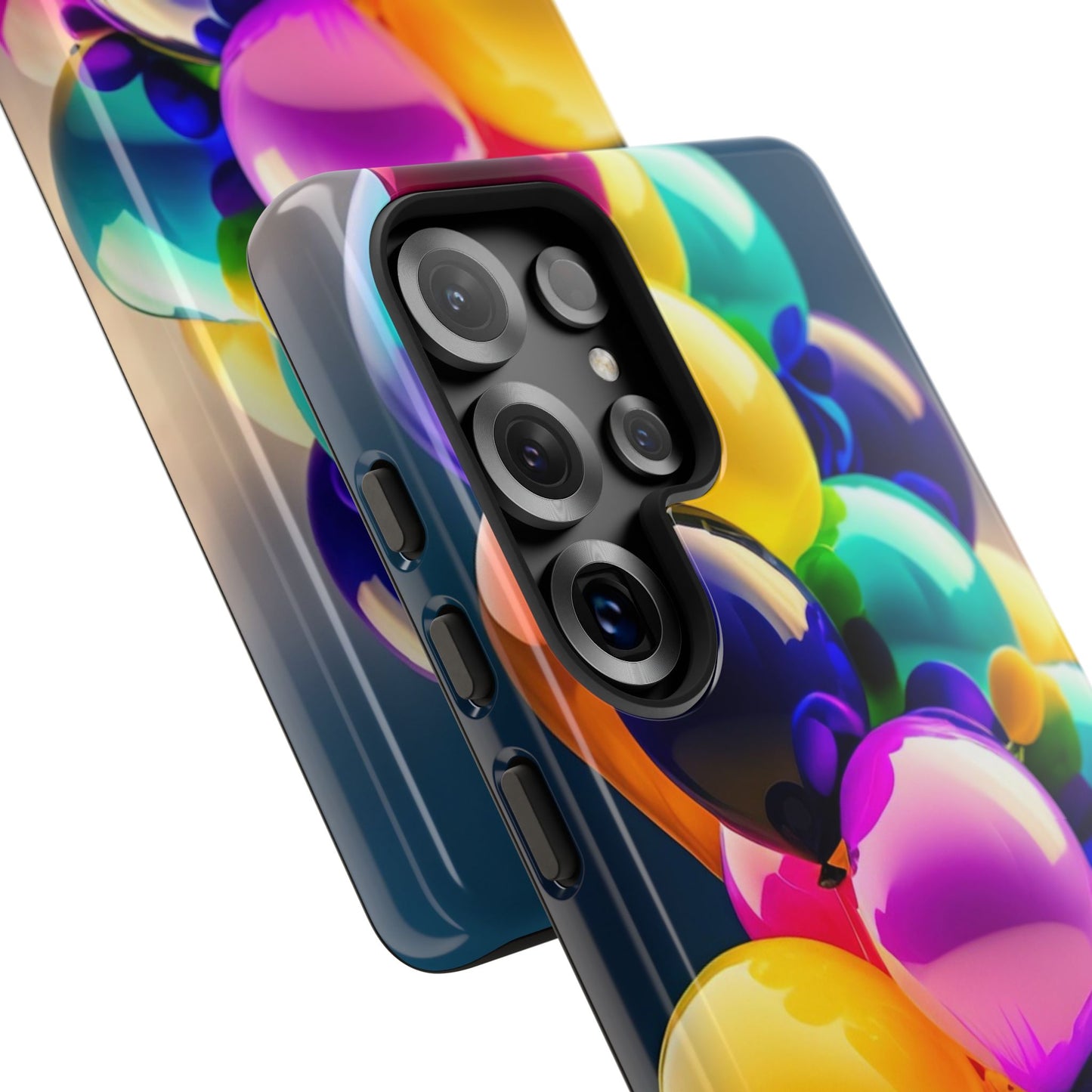 Colorful Balloon Tough Phone Case — Vibrant Party Balloons Protective Cover