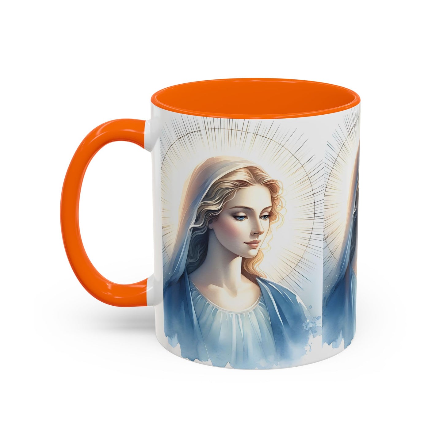 Serene Virgin Mary Accent Coffee Mug