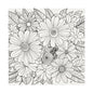 COLOR IT YOURSELF Floral Line Art Poster — Textured Matte Print