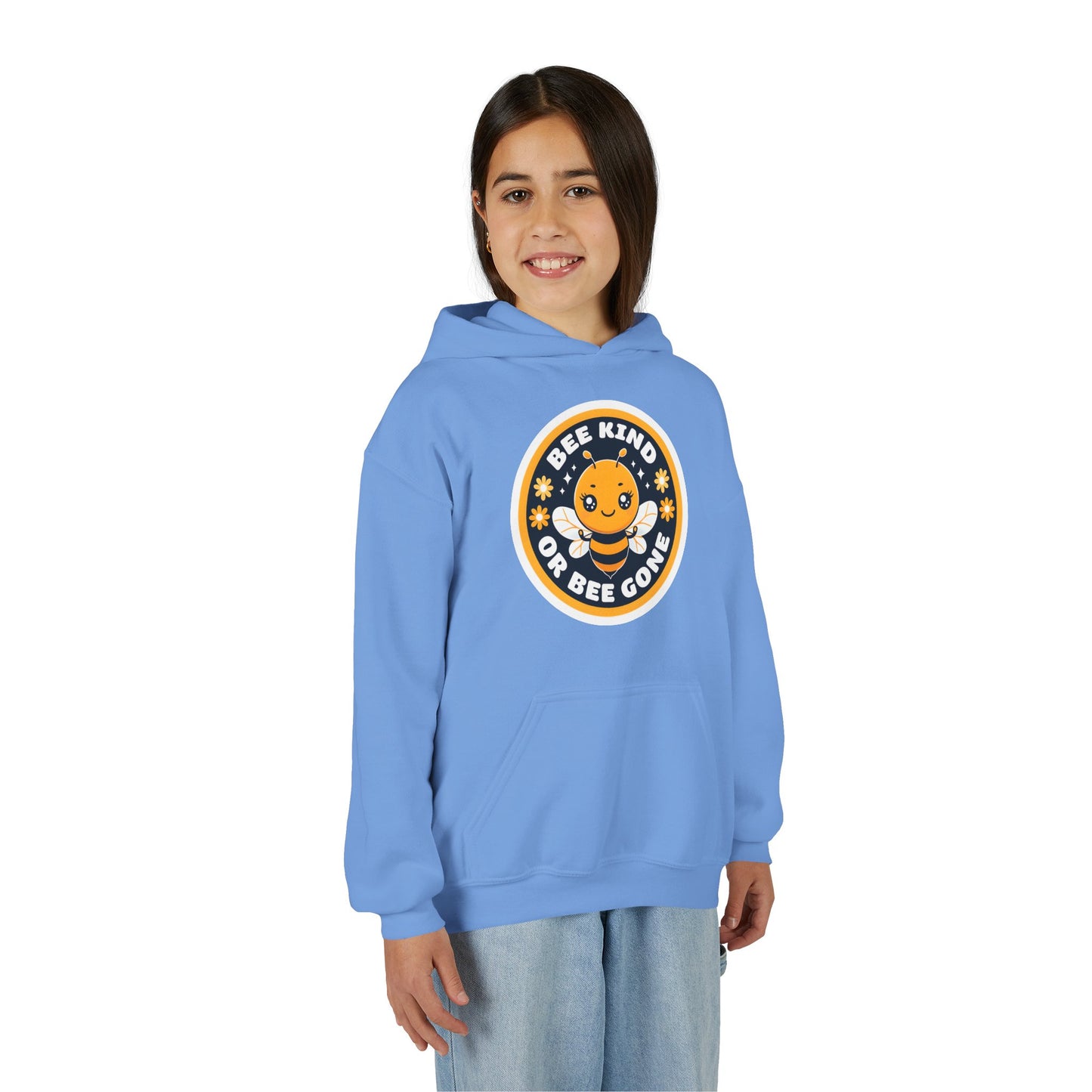 Bee Kind Badge hoodie | Youth Hoodie, Cute Bee Graphic