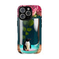 Penguin in a Glass Floral Tough Phone Case — Cute Protective Phone Cover