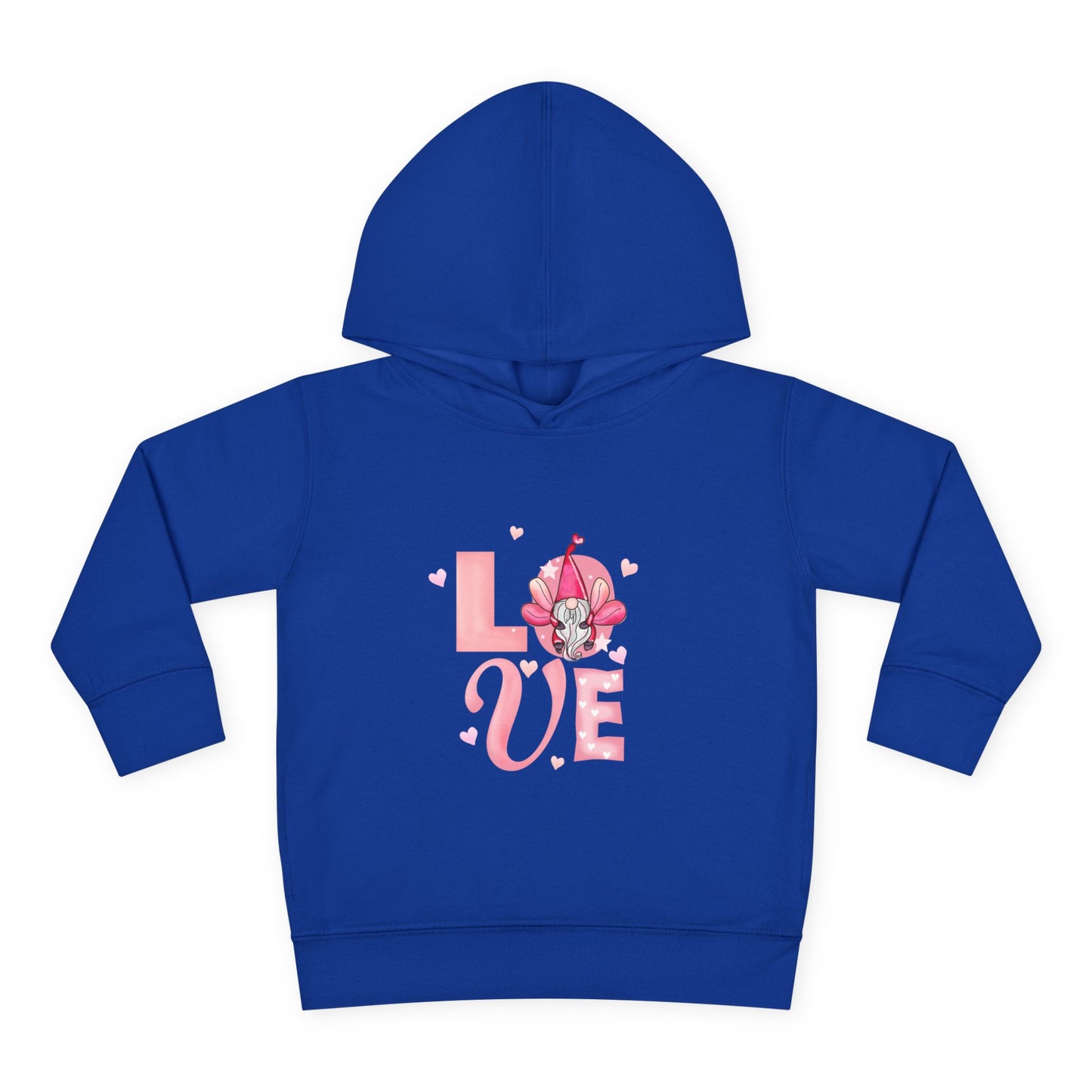 Toddler Hoodie — Pink "LOVE" Unicorn Heart Pullover