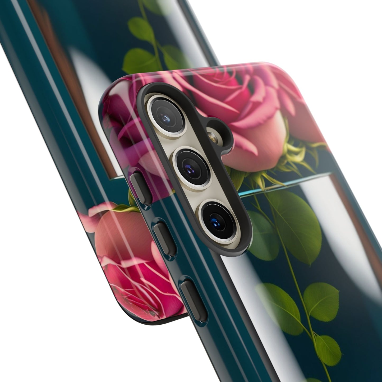 Penguin in a Glass Floral Tough Phone Case — Cute Protective Phone Cover