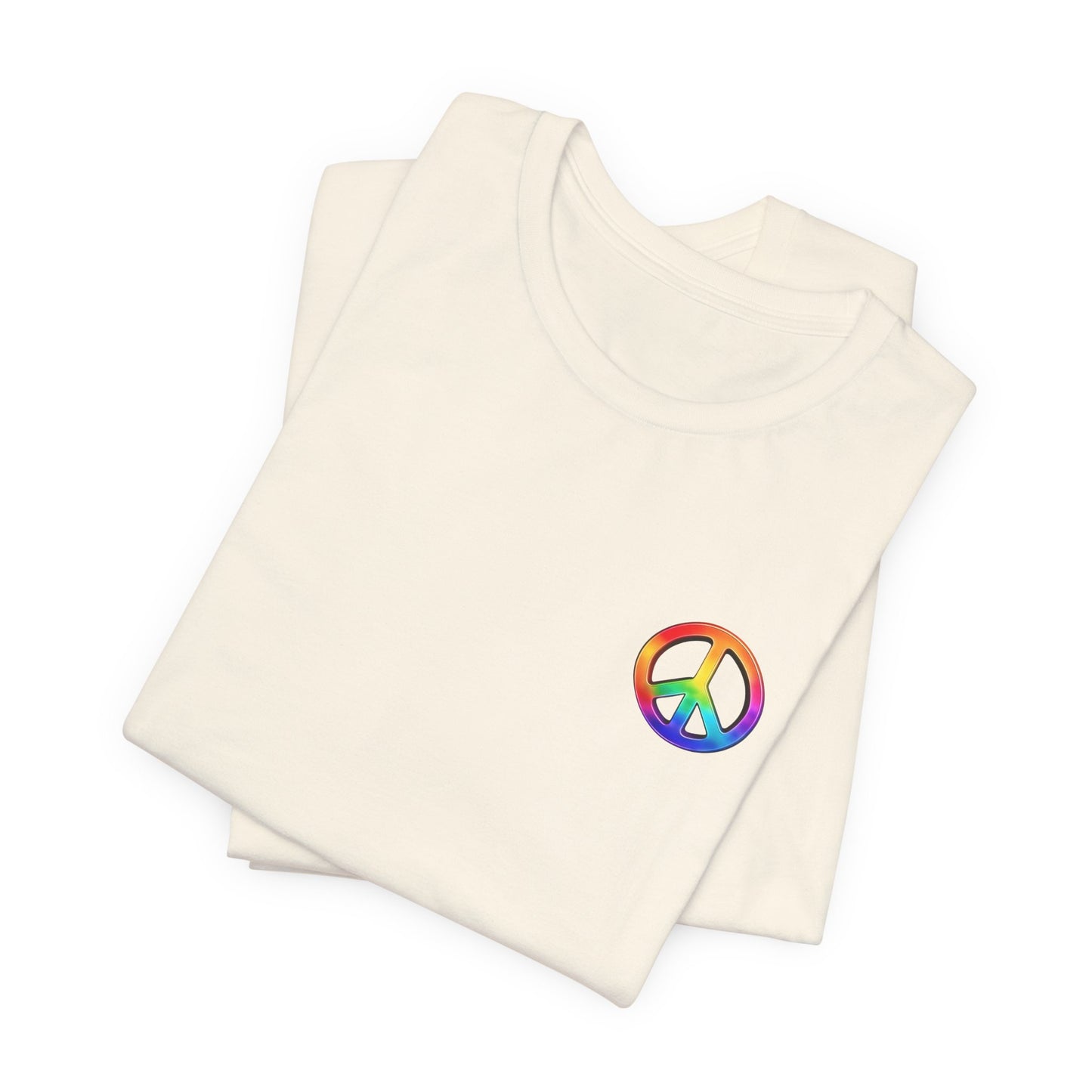 Peace Sign Tie-Dye Tee — Rainbow Hippie Peace Symbol T-Shirt