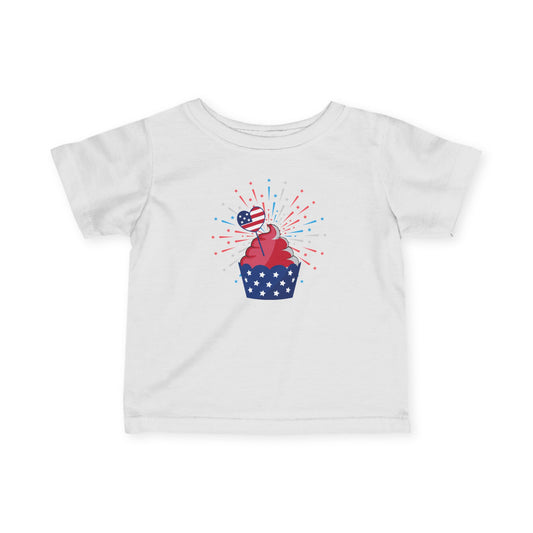 Patriotic Infant Tee with Cupcake Design, Baby Independence Day Outfit, 4th of July Celebration Shirt, Cute Toddler Tee, Summer Party [...]
