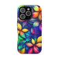 Floral Prism Magnetic Impact-Resistant Phone Case — Colorful Gradient Petal Design