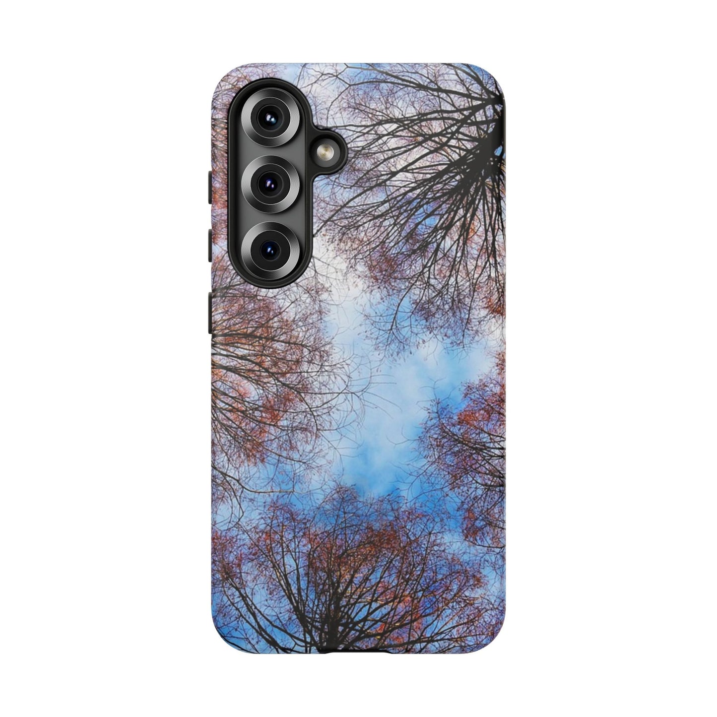 Skyward Trees Phone Case — Nature Forest Canopy Protective Tough Case