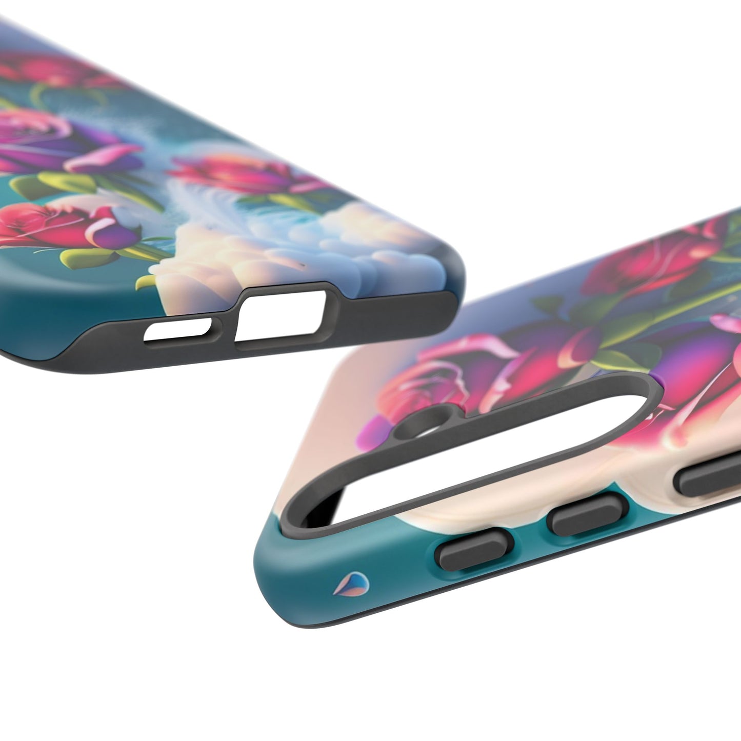 Floral Dream Tough Phone Case — Rose Bouquet Clouds Design