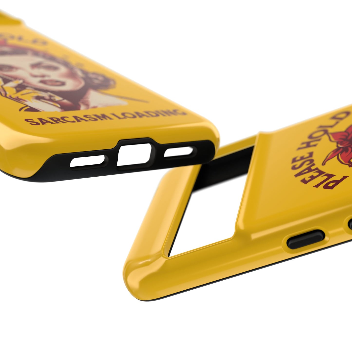 Phone Case - "Please Hold, Sarcasm Loading" Retro Pin-Up Tough Case