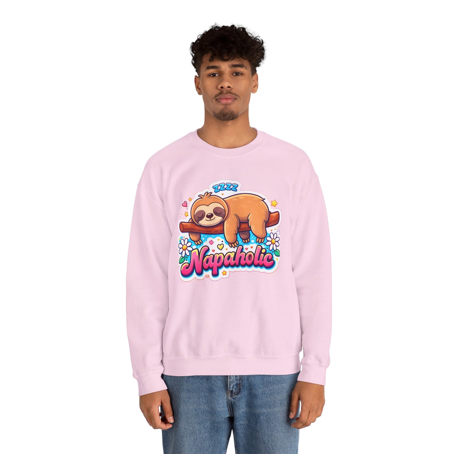 Napaholic Sweatshirt — Cute Sloth Nap Lover Crewneck