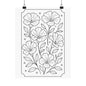 Botanical Line Art Poster — Matte Vertical Floral Wall Art - DIY