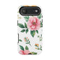 Floral Tough Phone Case — Pink Peony Protective Phone Cover