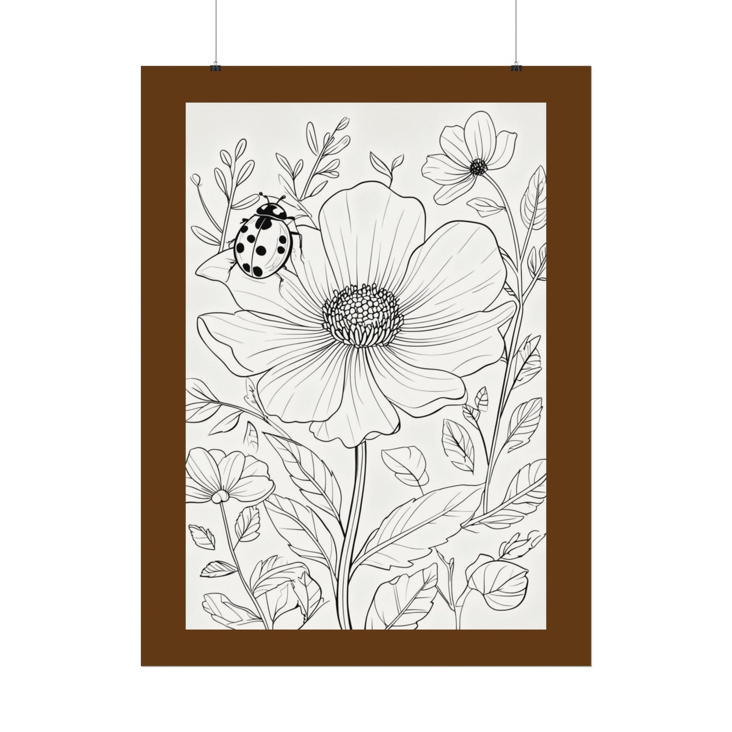COLOR IT YOURSELF  Line Art Poster — Textured Matte Print