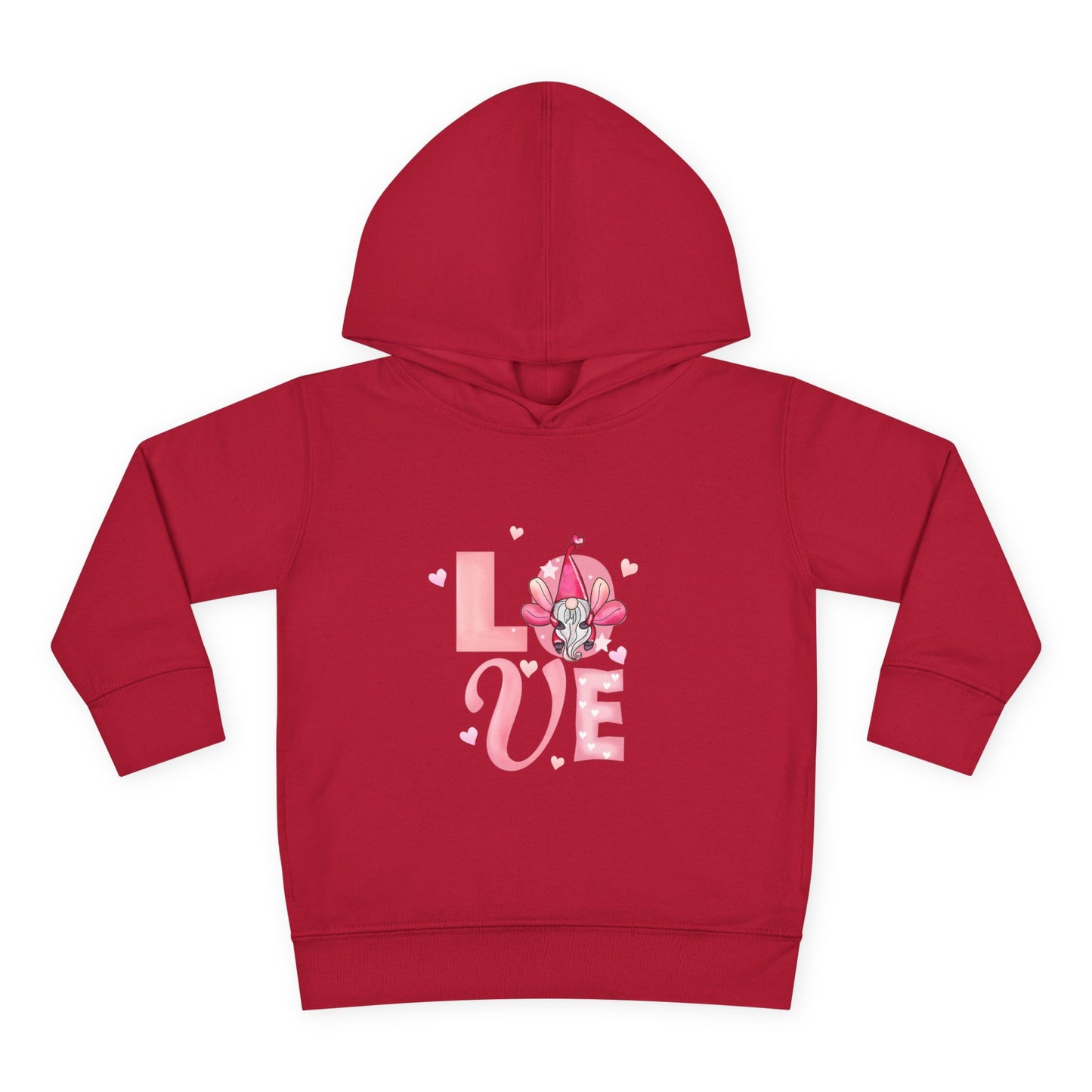 Toddler Hoodie — Pink "LOVE" Unicorn Heart Pullover