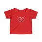 Infant Tee with Watercolor Heart – Baby Valentine Shirt