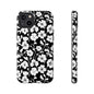 Floral Noir Tough Phone Case — Black & White Flower Protective Cover