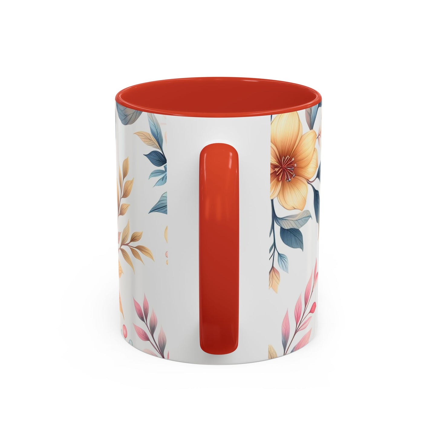 Floral Accent Coffee Mug - Perfect Gift for Tea Lovers, Home Decor, Kitchen Accessories, Mother's Day, Coffee Enthusiasts