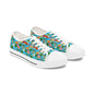Low Top Sneakers — Tropical Flamingo Print Canvas Shoes