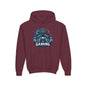 Youth Gaming Hoodie — Robotic Gamer Emblem Sweatshirt