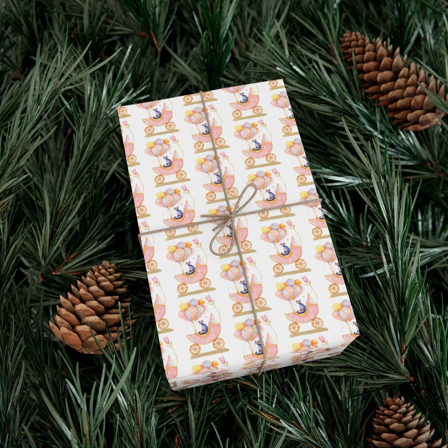 Gift Wrap Paper — Cute Floral Bunny Baby Shower Wrap