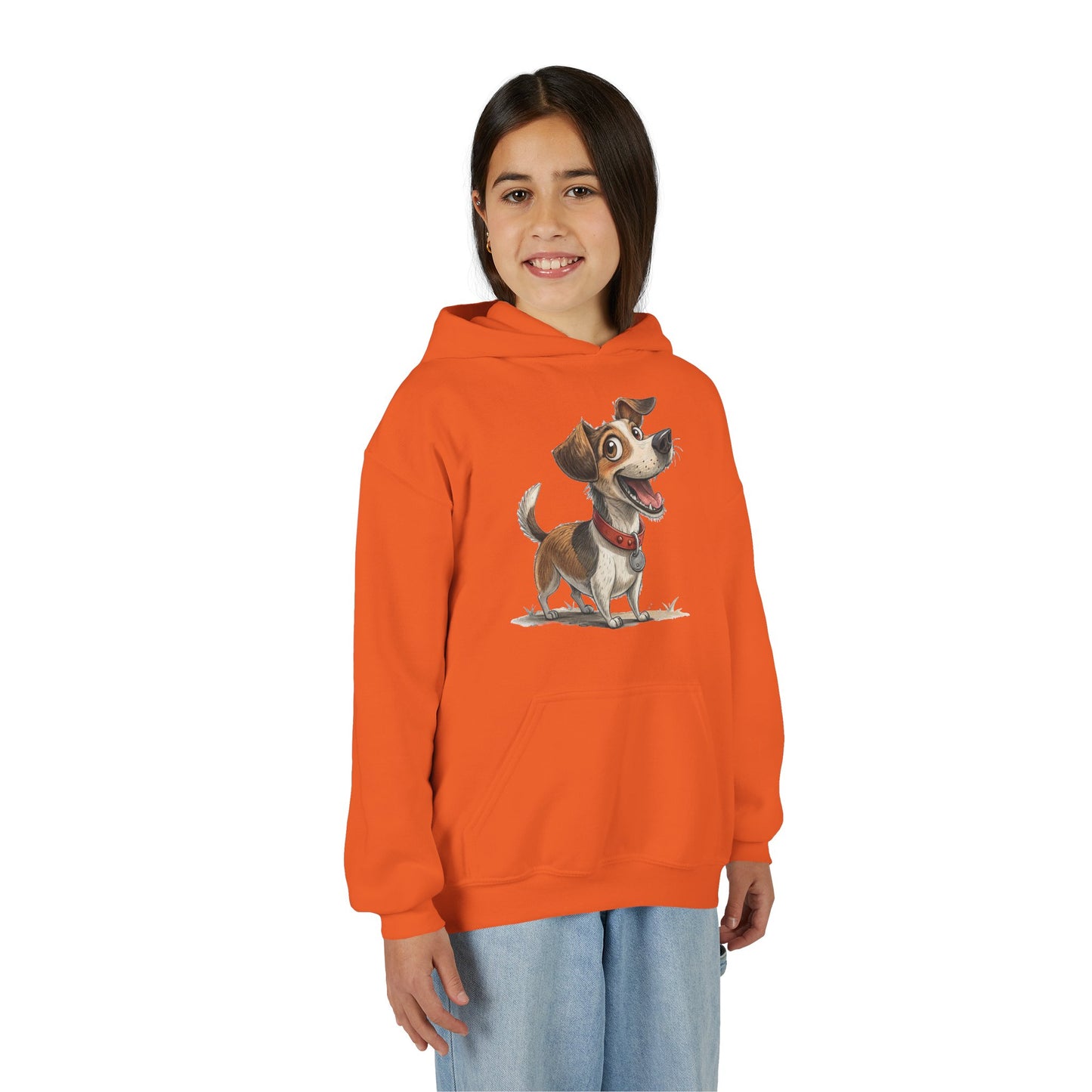 Kids Dog Hoodie – Cute Cartoon Jack Russell Puppy Sweatshirt (Custom Name Option)