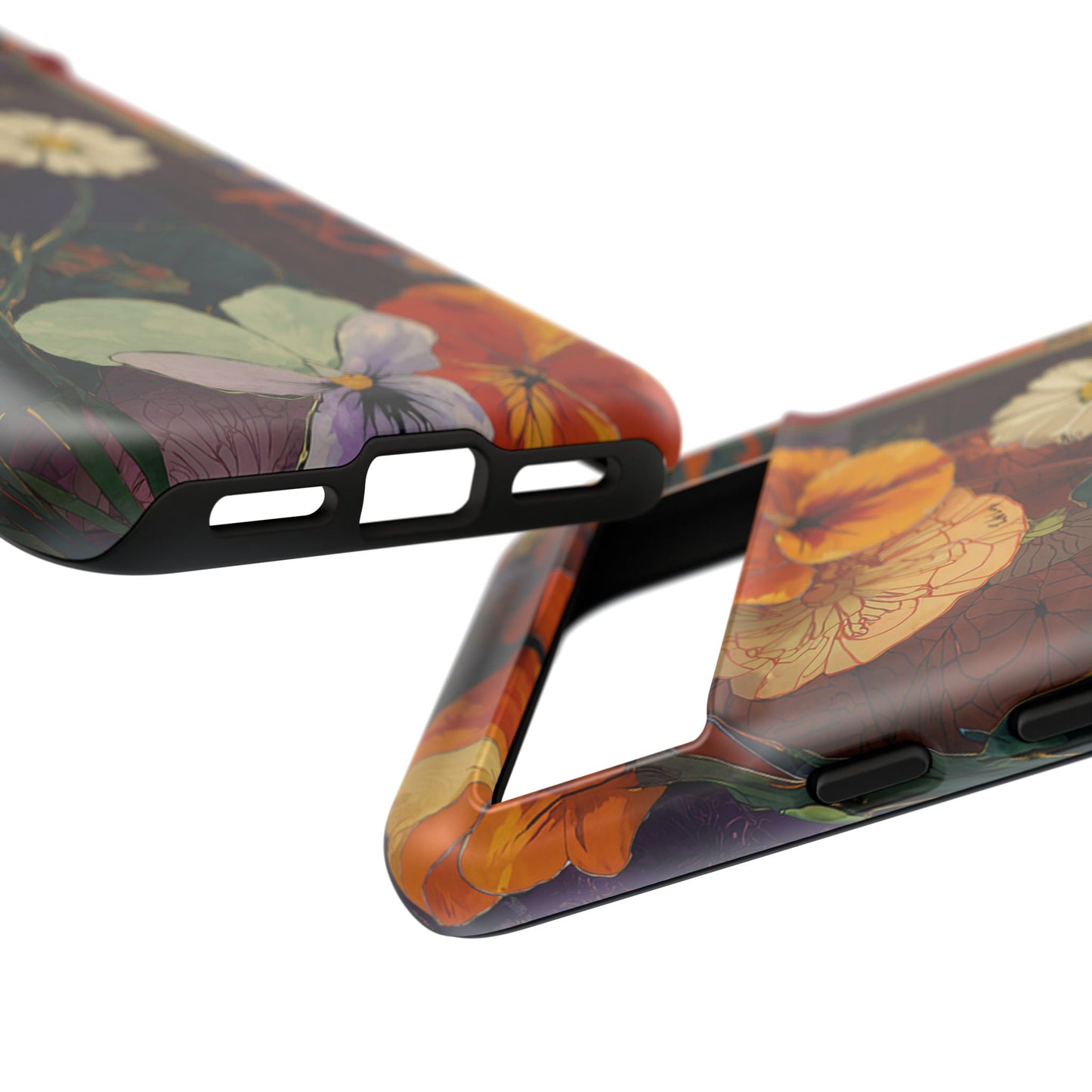 Floral Pansy Tough Phone Case — Vintage Botanical Protection