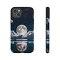 Moonlit Reflection Phone Case — Night Sky Moon & Clouds Tough Case