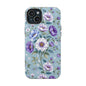 Floral Purple Peony Phone Case — Magnetic Impact‑Resistant Protective Cover