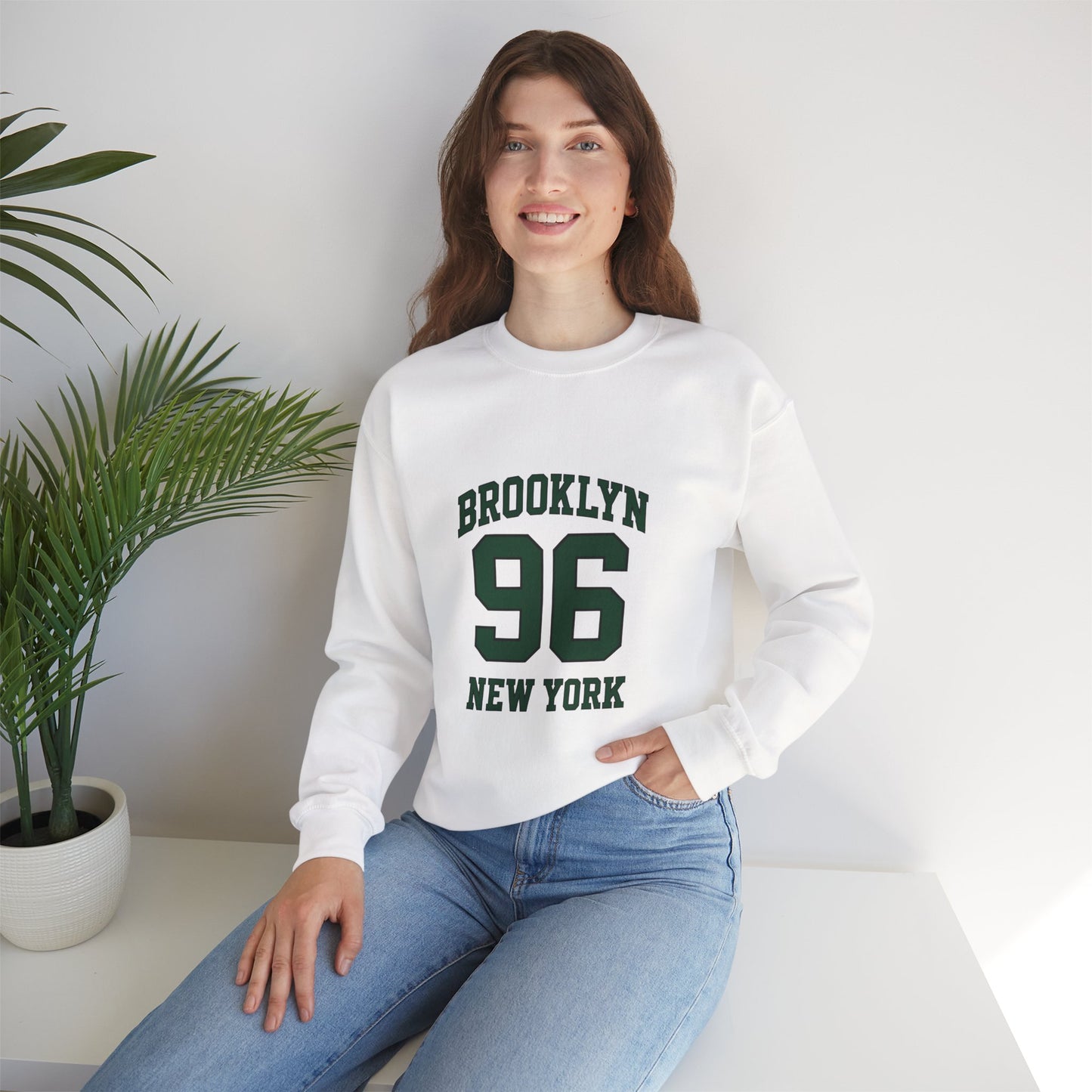 Crewneck Sweatshirt - Brooklyn 96 New York Vintage Athletic Pullover