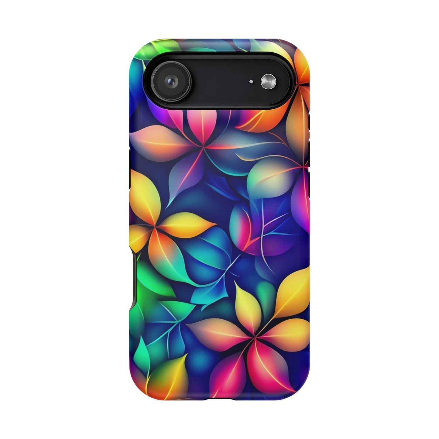 Floral Prism Magnetic Impact-Resistant Phone Case — Colorful Gradient Petal Design